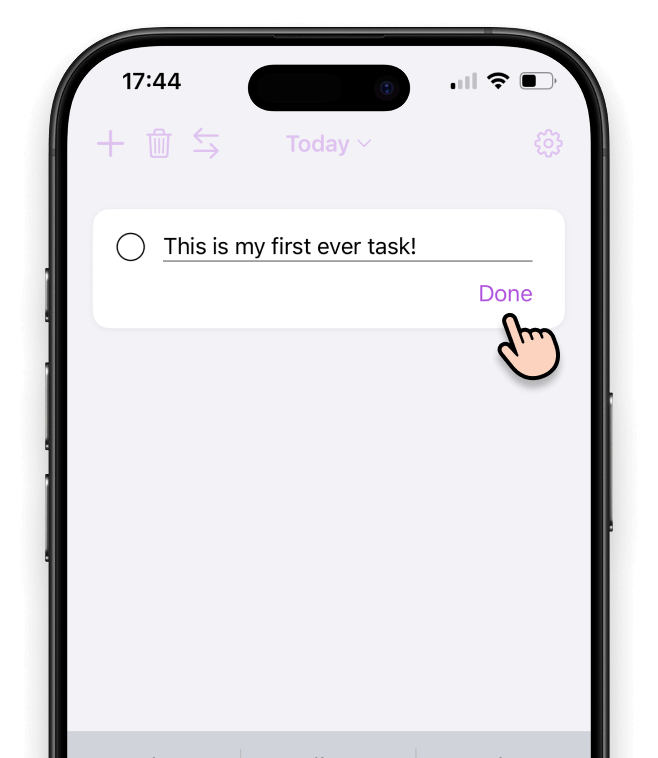 Create a daily list of tasks in Rollover