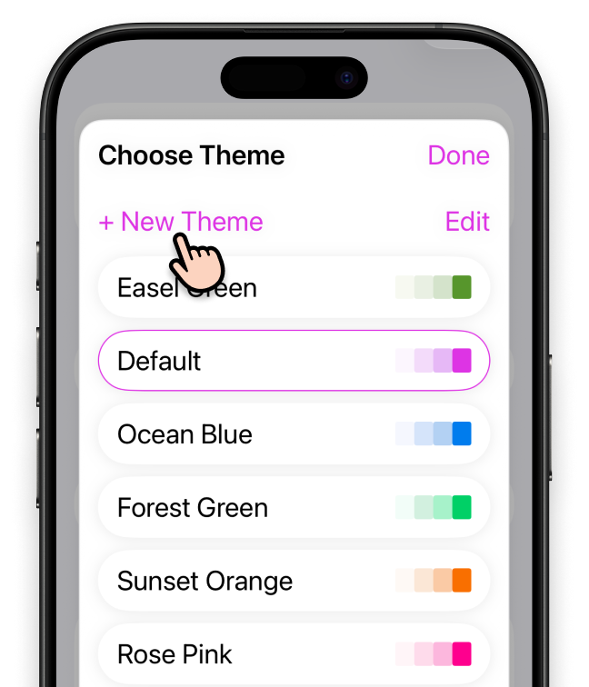 Customise your own colour themes